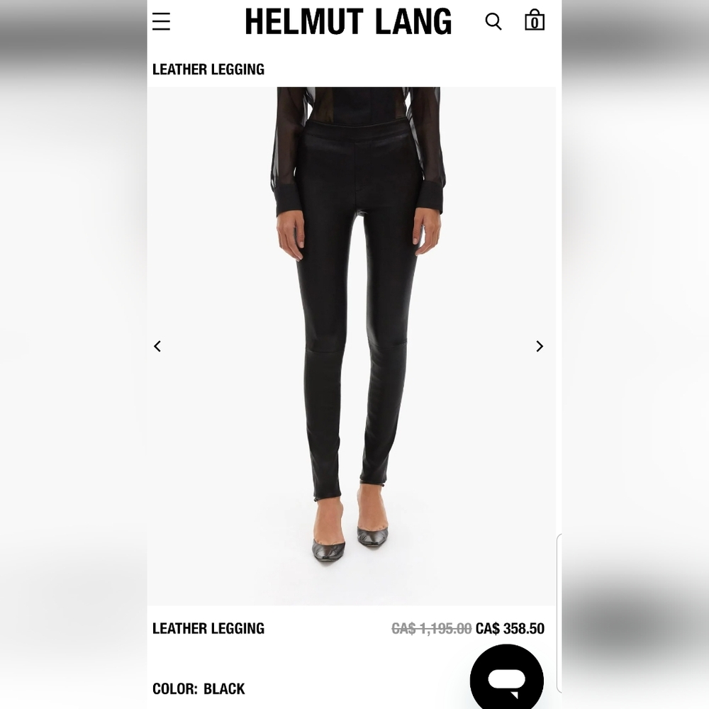 Helmut Lang genuine leather legging
